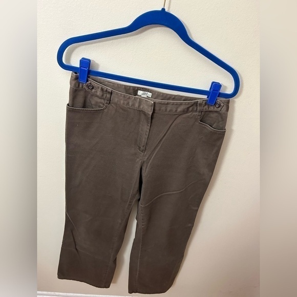 J. Jill Womens Cotton Mid Rise Full Zip Wide Leg Front Back Pocket Pants Size 10 - Picture 7 of 13